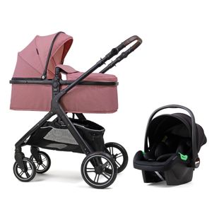 Pixini 3in1 Kinderwagen Set Nelio schwarz / altrosa