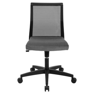 Bürostühle - Grau - Polyester - Netz - mit Armlehnen und Teppichbodenrollen