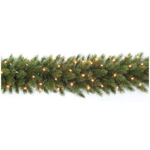 Triumph Tree Forest Frosted Weihnachtsgirlande mit LED-Beleuchtung - L180 cm - Grün