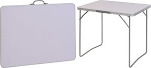 Redcliffs Campingtisch Zusammenklappbar Metall weiß 80x60x69 cm