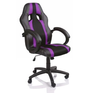 TRESKO Racing Executive Chair Kancelářská židle Otočná židle Herní židle Pruhovaná, polstrované područky, houpací mechanismus, výtah Schváleno SGS Fialová barva