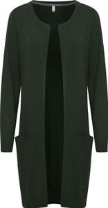 Pulz Jeans PZSARA Damen Lange Strickjacke Feinstrick Cardigan Longstrickjacke mit aufgesetzten Taschen Regular fit