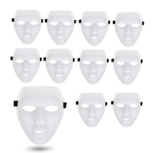 Kostümheld® 12x Maske weiß - Theathermaske zum bemalen unbemalt basteln Anonymous Phantom Masken - Karneval & Fasching & Halloween