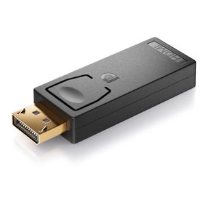 deleyCON Displayport zu HDMI Adapter - Kabel Adapter Stecker DP Displayport-Stecker zu HDMI-Buchse Vergoldete Kontakte für TV Beamer Computer Laptop Notebook