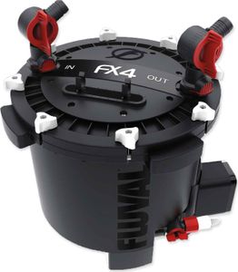 Aquarium-Außenfilter Fluval FX4 ca. 2650 l/h, für Aquarien bis 1000 l, 30W, schwarz