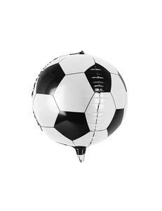 Folienballon Fußball 40cm, schwarz - weiß