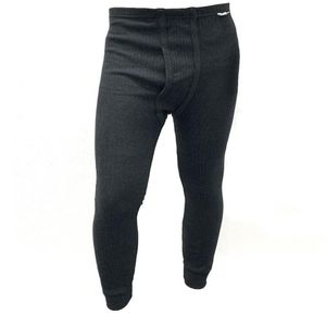 warme lange Thermo-Unterhose für Herren Gr. M in Anthrazit aus Baumwolle Thermo Hose Unterhose lange Herrenhose Unterwäsche Winter warmhalten