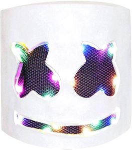 LED Masken DJ Maske Party Bar Musik Cosplay Helm für Kinder Erwachsene Neuheit Kostüm Party, Farbe