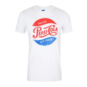 Pepsi - "Ice Cold" T-Shirt für Herren TV1099 (XXL) (Weiß/Rot/Blau)