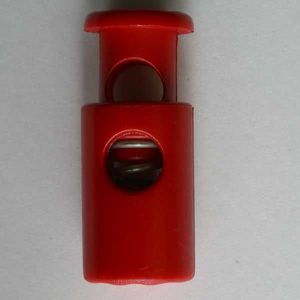 Kordelstopper rund mit Feder Farben allgemein: Rot, Durchmesser: 23 mm