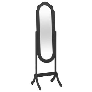 TOP Seller® Eleganter Freistehender Spiegel Schwarz 46x48x164 cm BEST Produkt Design Deutschland,Einfach zu montieren,46 x 48 x 164 cm