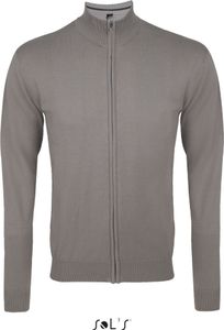 SOLs 00548 | Zipped Knitted Cardigan Gordon Men - Farbe: Medium Grey (Solid) - Größe: 3XL