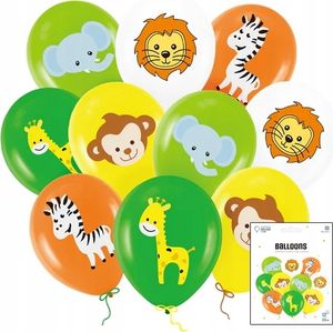 Satz Von Zoo Tier Gedruckt Ballons Löwe Geburtstag Dekoration 10Pcs