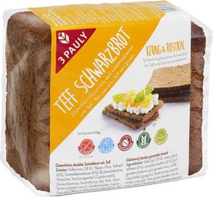 3 Pauly Teff Schwarzbrot glutenfrei - 500g