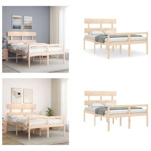 vidaXL Seniorenbett mit Kopfteil Massivholz - Seniorenbett - Seniorenbetten - Bett Für Senioren - Betten Für Senioren vidaXL Seniorenbett mit Kopfteil Massivholz - Seniorenbett - Seniorenbetten - Bett Für Senioren - Betten Für Senioren