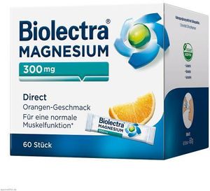 Biolectra Magnézium 300 mg Priame oranžové tyčinky 60 St