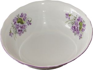 Český porcelán Fialky Osobní miska vysoká 14 cm