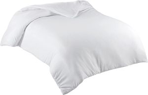 Bettwäsche Bettbezug 200x220 cm Einfarbig 100% Baumwolle Weiss