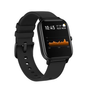 Levowatch L10 Smartwatch - dünn - IPX7 wasserfest - Puls Sport Fitness Uhr Smartband Armband Tracker Herren/Damen (schwarz)