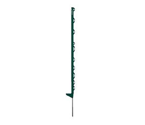horizont Weidezaunpfähle Kunststoff grün, 5 Stück, Höhe 115 cm, mit 10 Ösen für Bänder, Seile, Litzen, mit Einzeltritt