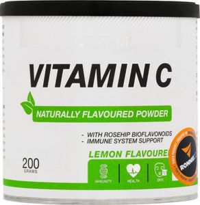 Prom-In Vitamin C 200 g citrón / Vitamín C / Ochutený vitamín C v práškovej forme obohatený o extrakt zo šípok