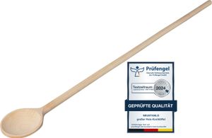 Neustanlo | extra großer Holz-Kochlöffel | Maischelöffel | 60 cm lang | Robuster und hygienischer Küchenhelfer aus Buchenholz | Umrühren in Töpfen leicht gemacht