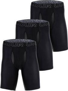 UNDER ARMOUR pánske boxerky, 3-pack - Performance Tech Long Boxer, elastické, čierne XL