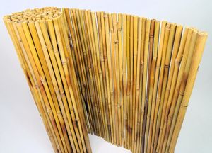 Bambuszaun, Bambus Sichtschutzmatte, Bambusmatte 300 cm H 100 cm, Vollrohr 2 cm