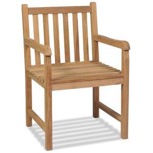 vidaXL Gartenstühle 2 Stk. Massivholz Teak