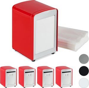 relaxace 5 x Serviettenspender Retro rot