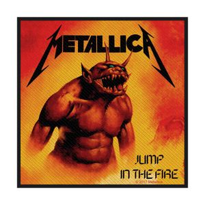 Metallica - Standardgröße - Patch "Jump In The Fire" - Polyester RO1290 (Einheitsgröße) (Gelb/Orange/Schwarz)