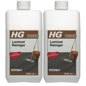 HG Laminat Reiniger 1L (Produkt 72) - Für Laminatböden aller Art (2er Pack)