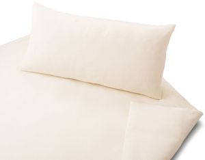 Cotonea Bio Jersey-Bettwäsche uni Kissenbezug einzeln Farbe Natur-001 Größe 40x60 cm