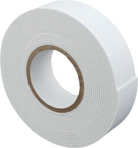 Oboustranná pěnová lepicí páska 1 mm x 19 mm x 3 m, bílá, 1 ks