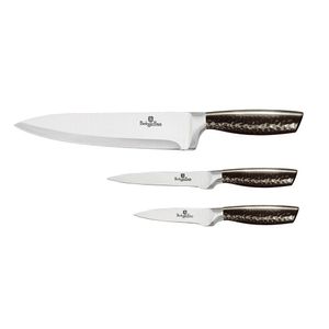 Berlingerhaus Messer Set Edelstahl 3-Stc Carbon für Linie Schmied BH-2465