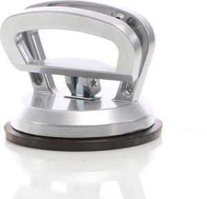 XPOtool Aluminium Saugheber mit 45 kg Tragkraft & 118 mm Saugnapf, Vakuumsauger für Glas, Fliesen und weitere Materialien, mit Kipphebel