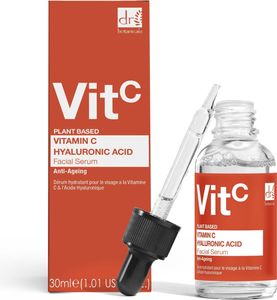 Dr. Botanicals 5% vitamin C 2% kyselina hyaluronová Pleťové sérum proti stárnutí pleti Rozjasnění pleti Hydratace Omlazení s Beautifeye pro výsledky snižující stárnutí pleti