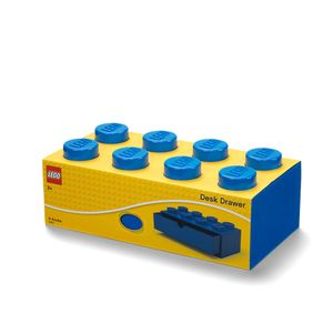 LEGO Schreibtischschublade mit acht Noppen, blau