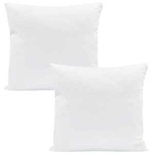 2x Kopfkissen 60x60 cm Innenkissen Steppkissen Mikrofaser Kissen für Allergiker füllkissen Bettkissen Schlafkissen Pillow (Weiß, 2er Set 60 x 60 cm)