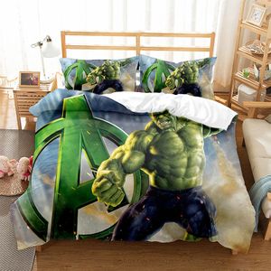 3tlg. Marvel's The Avengers 3D Bettbezug Kinder Bettwäsche Geschenk 135 x 200 cm + 2x Kissenbezug 80 x 80 cm #01