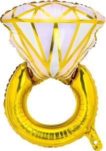 Balon foliowy pierścionek zaręczynowy z diamentem 95cm