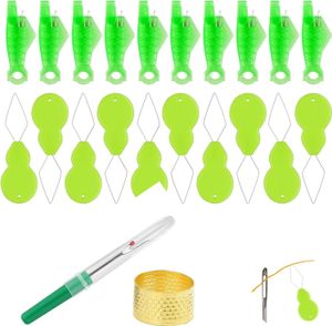 Frypay 22 Stück Nadeleinfädler Set Einfädelhilfe für Nähnadeln Einfädler für Nähmaschinen Nadel Threading Tool Kunststoff Nähnadeln Einfädler für DIY Handnähen und Nähmaschinen
