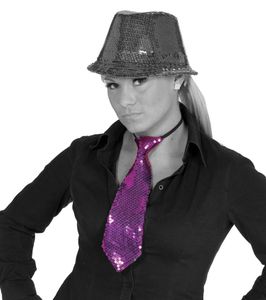 RUBIE'S Faschingsaccessoire - Pailletten Krawatte, in lila