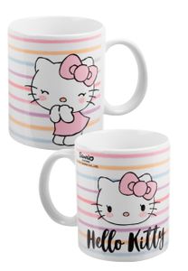 Hello Kitty Tasse - Stripes - Kaffeebecher aus Porzellan 320 ml