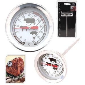 Excellent Houseware Fleischthermometer Steakthermometer Bratenthermometer mit feuerfester Nadel 12 cm