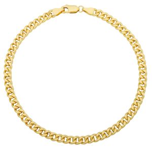 Panzerarmband Halskette 5mm 585 Gelbgold Goldkette Armkette 14Karat Damen Herren 21 cm
