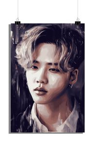 Musik Poster - BTS Poster - Jimin Poster - Porträt Poster - K-Pop Poster -Musikikone Poster - 51x71cm - Perfekt zum Einrahmen