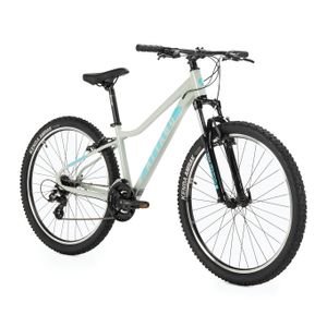 ATTABO Damen Fahrrad ALPE 1.0 mit Aluminiumrahmen 17" Ergonomischer Lenker V-Brake Grau Mountainbike mit 27,5" Rädern mit Zubehör Verstellbarer Sattel