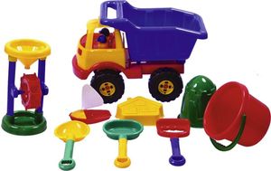 Idena Sandspielzeug-Setin Tasche 9-teilig m. LKW