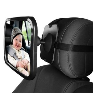 Rücksitzspiegel für Babys Babyspiegel Autositz Einstellbar Sicherheitsspiegel Babyspiegel Schwarz
